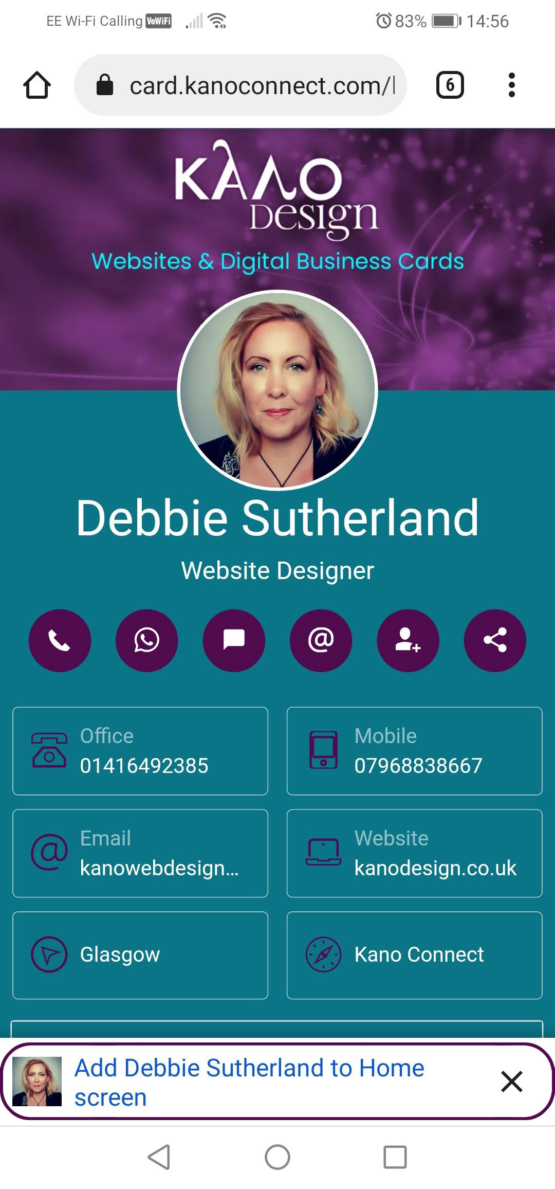 Kano Connect Digital Business Cards Glasgow